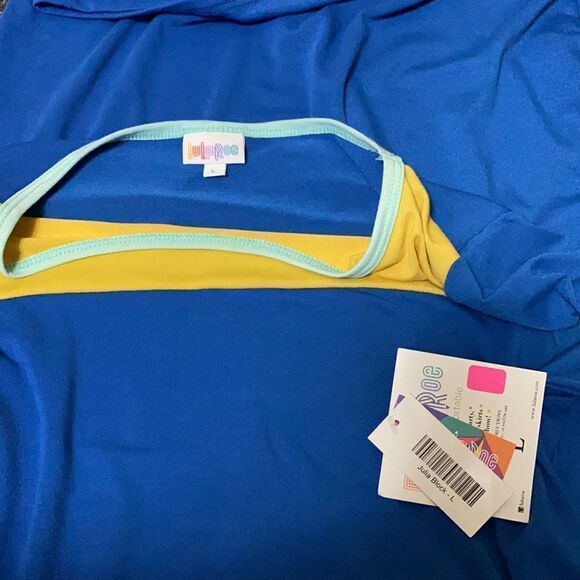 🆕 LULAROE JULIA BLOCK DRESS NEW LARGE - Picture 2 of 2